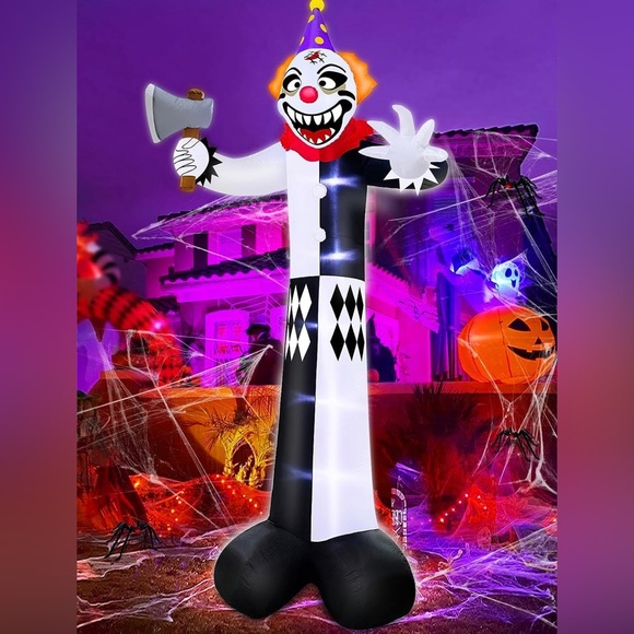 12 Ft Giant Halloween Inflatables Clown Outdoor Decorations Clown